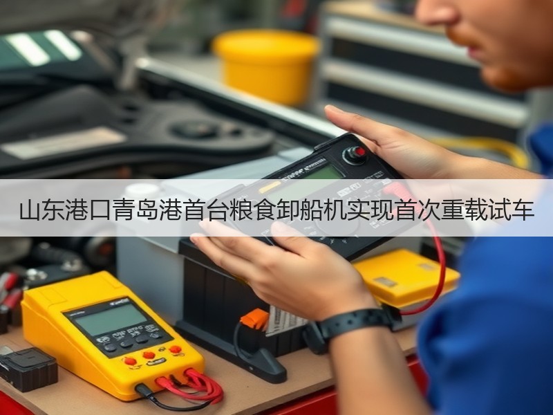 山东港口青岛港首台粮食卸船机实现首次重载试车
