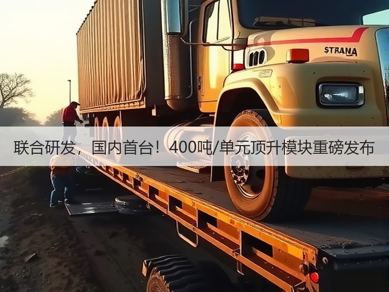 联合研发,国内首台!400吨/单元顶升模块重磅发布 联合研发,国内首台!400吨/单元顶升模块重磅发布