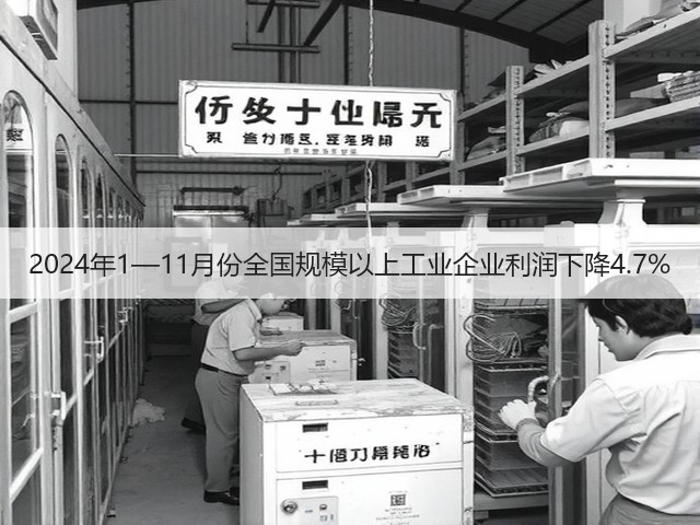 2024年1—11月份全国规模以上工业企业利润下降4.7%(图1)