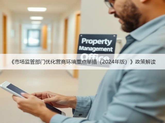 《市场监管部门优化营商环境重点举措(2024年版)》政策解读(图1) 《市场监管部门优化营商环境重点举措(2024年版)》政策解读(图1)