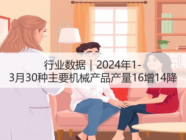 行业数据｜2024年1-3月30种主要机械产品产量16增14降(图1)