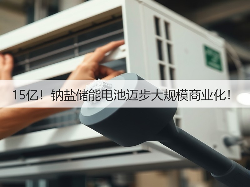 15亿!钠盐储能电池迈步大规模商业化! 15亿!钠盐储能电池迈步大规模商业化!