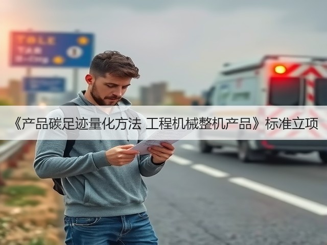 《产品碳足迹量化方法 工程机械整机产品》标准立项(图1)