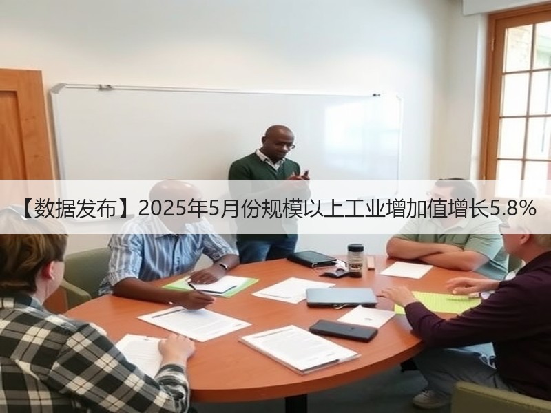 【数据发布】2025年5月份规模以上工业增加值增长5.8% 【数据发布】2025年5月份规模以上工业增加值增长5.8%