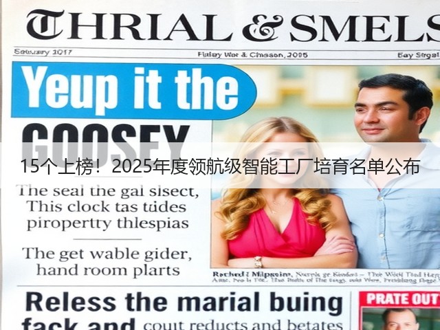 15个上榜!2025年度领航级智能工厂培育名单公布(图1) 15个上榜!2025年度领航级智能工厂培育名单公布(图1)
