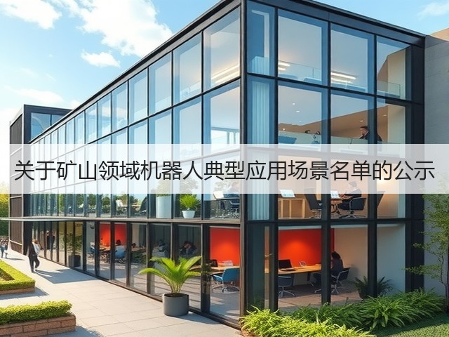 关于矿山领域机器人典型应用场景名单的公示(图3) 关于矿山领域机器人典型应用场景名单的公示(图3)