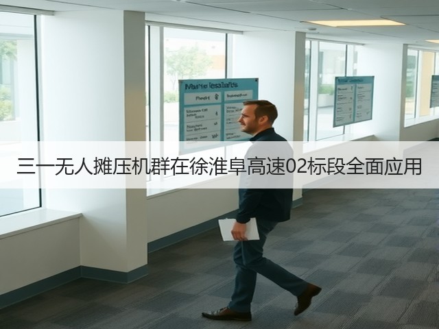 三一无人摊压机群在徐淮阜高速02标段全面应用(图1)