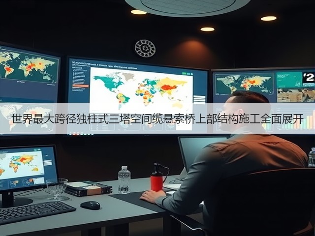 世界最大跨径独柱式三塔空间缆悬索桥上部结构施工全面展开(图2)