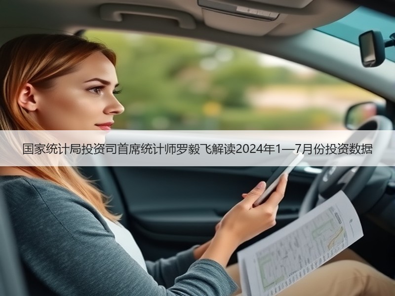 国家统计局投资司首席统计师罗毅飞解读2024年1—7月份投资数据