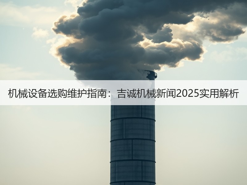 机械设备选购维护指南:吉诚机械新闻2025实用解析 机械设备选购维护指南:吉诚机械新闻2025实用解析