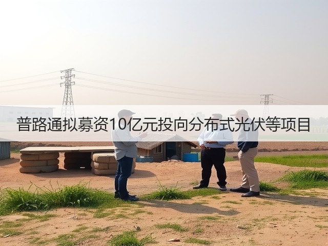普路通拟募资10亿元投向分布式光伏等项目(图3) 普路通拟募资10亿元投向分布式光伏等项目(图3)