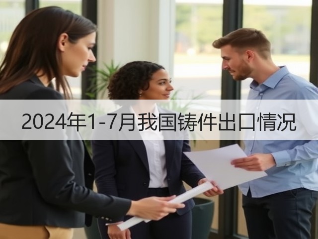 2024年1-7月我国铸件出口情况(图1)
