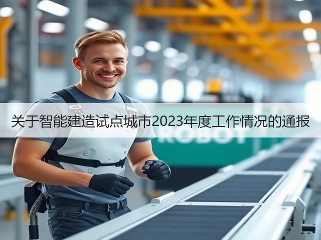 关于智能建造试点城市2023年度工作情况的通报(图1)