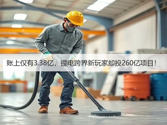 账上仅有3.38亿,锂电跨界新玩家却投260亿项目!(图2) 账上仅有3.38亿,锂电跨界新玩家却投260亿项目!(图2)