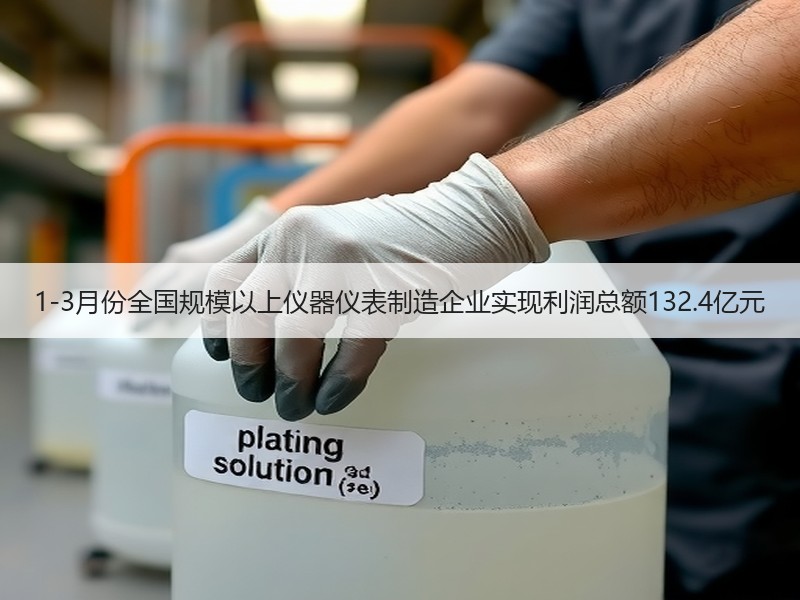 1-3月份全国规模以上仪器仪表制造企业实现利润总额132.4亿元