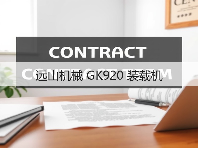 远山机械 GK920 装载机