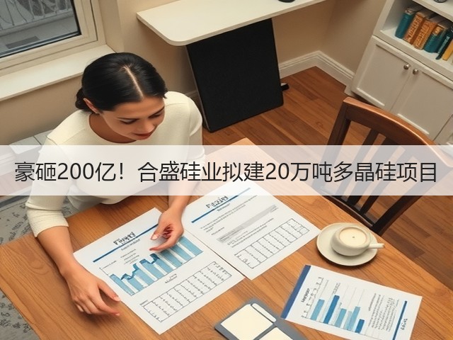 豪砸200亿!合盛硅业拟建20万吨多晶硅项目(图1) 豪砸200亿!合盛硅业拟建20万吨多晶硅项目(图1)