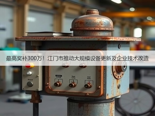最高奖补300万!江门市推动大规模设备更新及企业技术改造(图2) 最高奖补300万!江门市推动大规模设备更新及企业技术改造(图2)