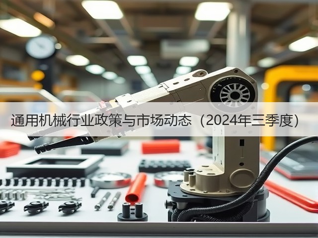 通用机械行业政策与市场动态（2024年三季度）(图1)
