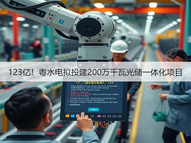 123亿!粤水电拟投建200万千瓦光储一体化项目 123亿!粤水电拟投建200万千瓦光储一体化项目