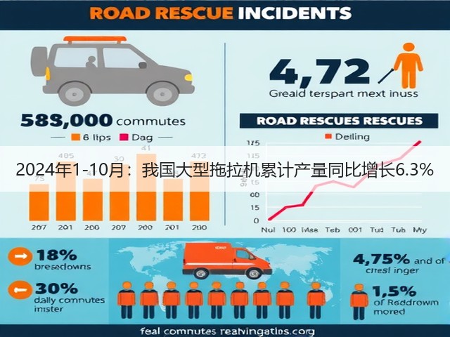 2024年1-10月:我国大型拖拉机累计产量同比增长6.3%(图1) 2024年1-10月:我国大型拖拉机累计产量同比增长6.3%(图1)