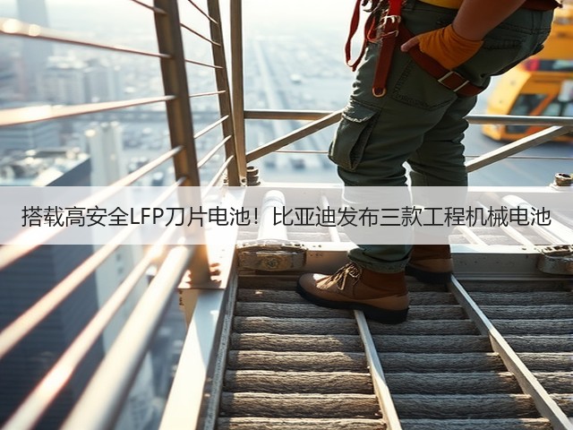 搭载高安全LFP刀片电池！比亚迪发布三款工程机械电池(图3)