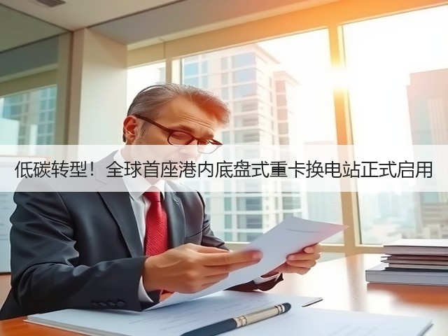 低碳转型!全球首座港内底盘式重卡换电站正式启用(图1) 低碳转型!全球首座港内底盘式重卡换电站正式启用(图1)