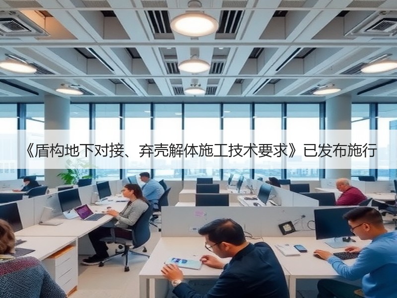 《盾构地下对接、弃壳解体施工技术要求》已发布施行