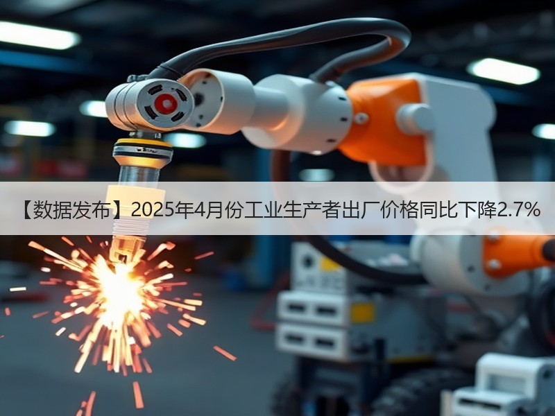 【数据发布】2025年4月份工业生产者出厂价格同比下降2.7%