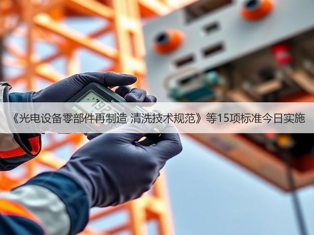 《光电设备零部件再制造 清洗技术规范》等15项标准今日实施(图3)