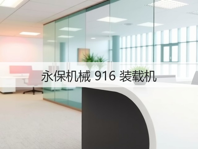 永保机械 916 装载机(图3)