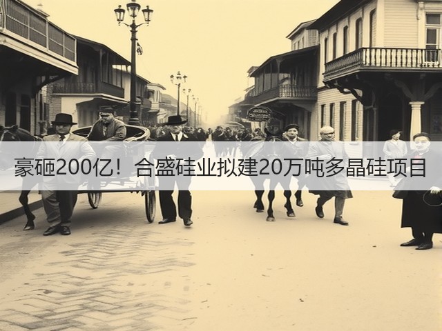 豪砸200亿!合盛硅业拟建20万吨多晶硅项目(图3) 豪砸200亿!合盛硅业拟建20万吨多晶硅项目(图3)