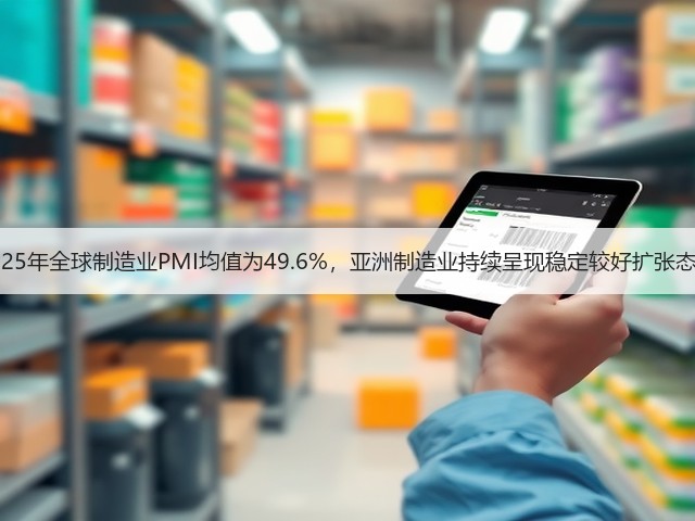 2025年全球制造业PMI均值为49.6%，亚洲制造业持续呈现稳定较好扩张态势(图1)