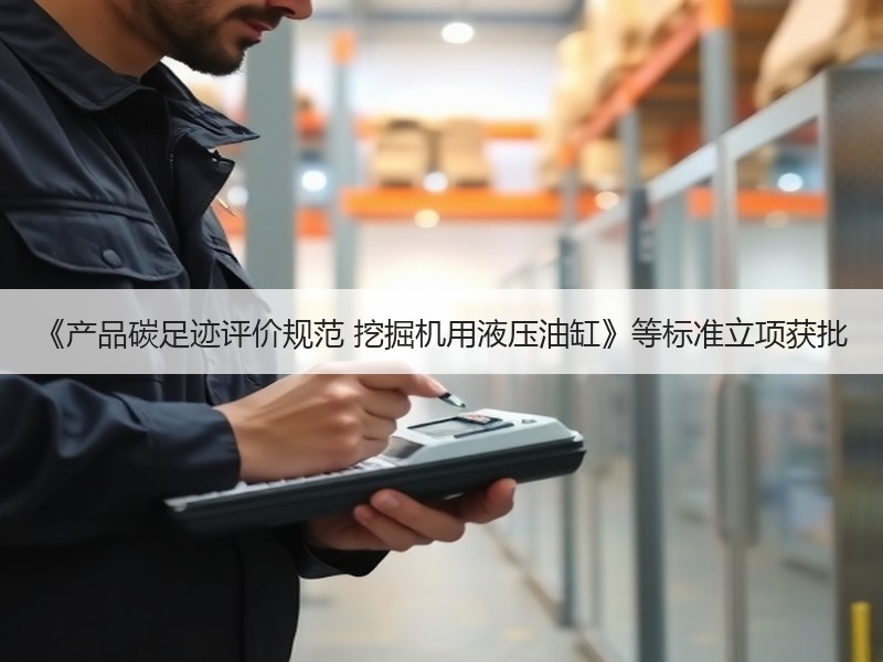 《产品碳足迹评价规范 挖掘机用液压油缸》等标准立项获批