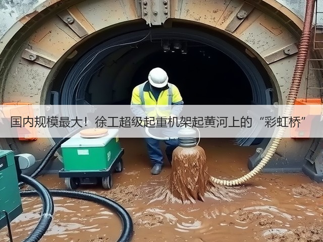 国内规模最大!徐工超级起重机架起黄河上的“彩虹桥”(图1) 国内规模最大!徐工超级起重机架起黄河上的“彩虹桥”(图1)