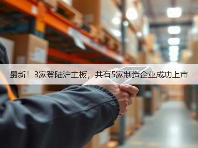 最新！3家登陆沪主板，共有5家制造企业成功上市(图1)