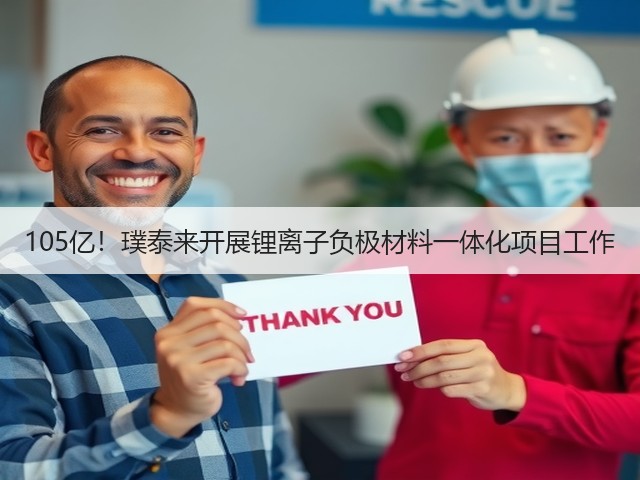 105亿！璞泰来开展锂离子负极材料一体化项目工作(图1)