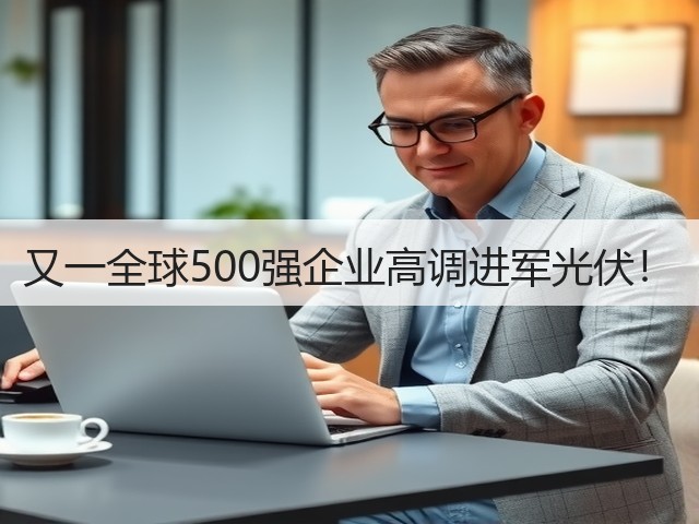 又一全球500强企业高调进军光伏！(图1)