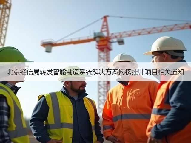 北京经信局转发智能制造系统解决方案揭榜挂帅项目相关通知(图2)