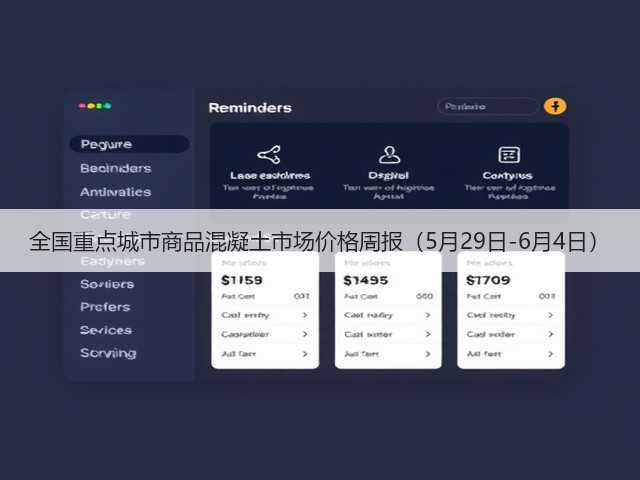 全国重点城市商品混凝土市场价格周报(5月29日-6月4日)(图2) 全国重点城市商品混凝土市场价格周报(5月29日-6月4日)(图2)