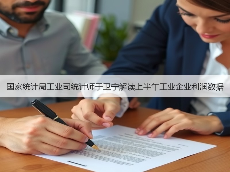国家统计局工业司统计师于卫宁解读上半年工业企业利润数据 国家统计局工业司统计师于卫宁解读上半年工业企业利润数据