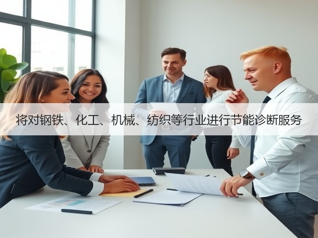 将对钢铁、化工、机械、纺织等行业进行节能诊断服务(图3)