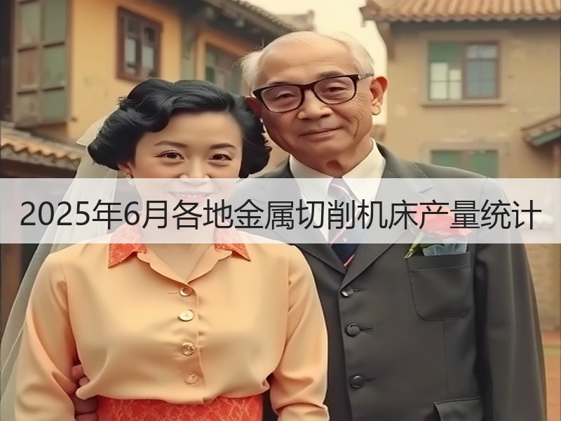 2025年6月各地金属切削机床产量统计 2025年6月各地金属切削机床产量统计