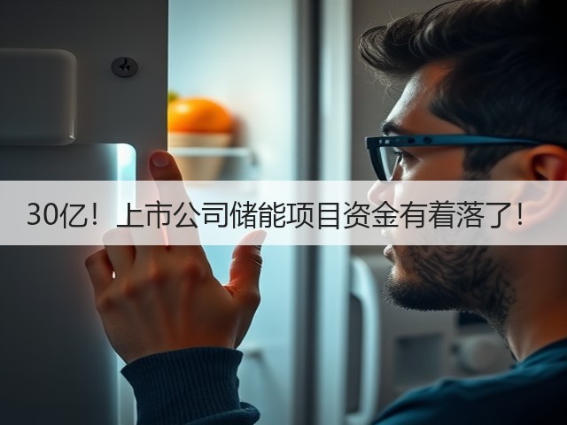30亿!上市公司储能项目资金有着落了!(图1) 30亿!上市公司储能项目资金有着落了!(图1)