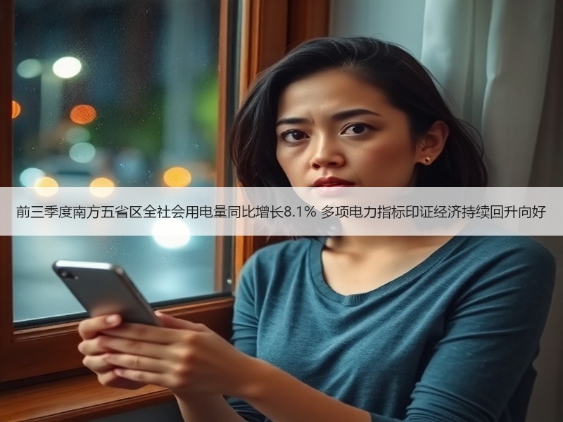 前三季度南方五省区全社会用电量同比增长8.1% 多项电力指标印证经济持续回升向好 前三季度南方五省区全社会用电量同比增长8.1% 多项电力指标印证经济持续回升向好