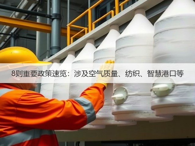 8则重要政策速览:涉及空气质量、纺织、智慧港口等(图3) 8则重要政策速览:涉及空气质量、纺织、智慧港口等(图3)