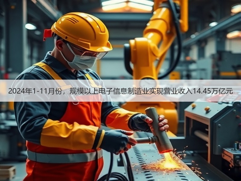 2024年1-11月份，规模以上电子信息制造业实现营业收入14.45万亿元