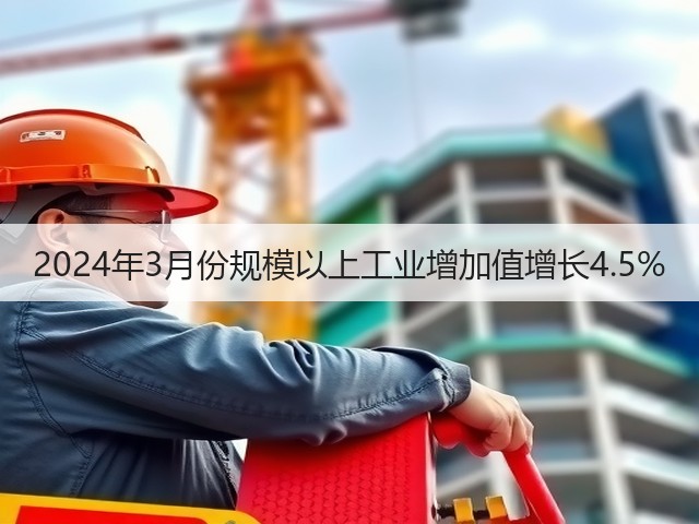 2024年3月份规模以上工业增加值增长4.5%(图1) 2024年3月份规模以上工业增加值增长4.5%(图1)