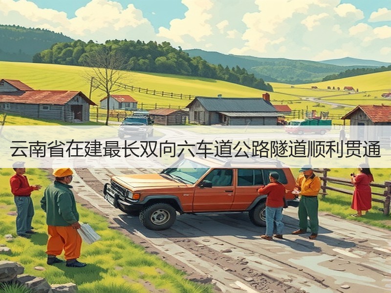 云南省在建最长双向六车道公路隧道顺利贯通