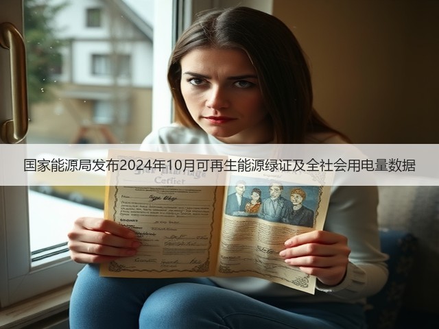 国家能源局发布2024年10月可再生能源绿证及全社会用电量数据(图1)